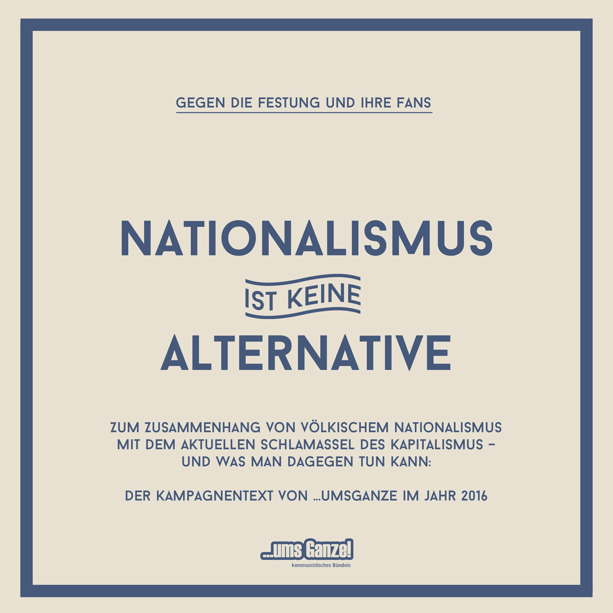 …ums Ganze! Kampagnentext erschienen